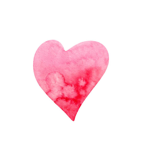 istock Illustration of a hand drawn watercolor pink heart 1974276962