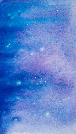 Dreamlike watercolor blend, reminiscent of a starry night sky. Starlit Watercolour Dreamscape Background