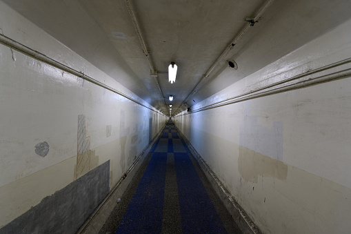 [Kinuura Tunnel] Undersea tunnel pedestrian passage.