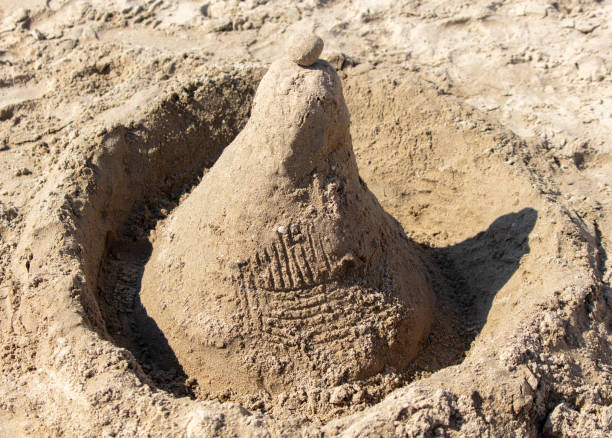 Sandcastle on Playa de la Malvarrosa in Valencia, Spain