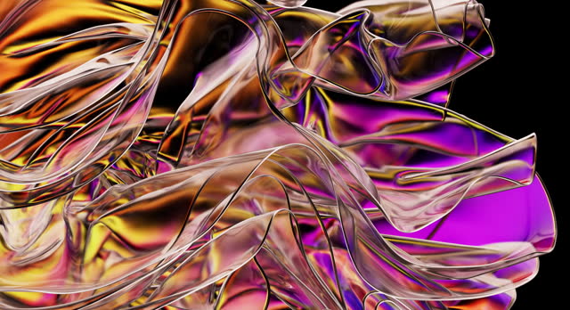 The abstract light backdrop embellished with the rhythmic grace of glass waves.