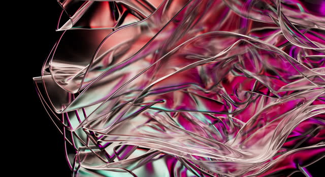 Adorned with rhythmic elegance, an abstract light background features glass waves.