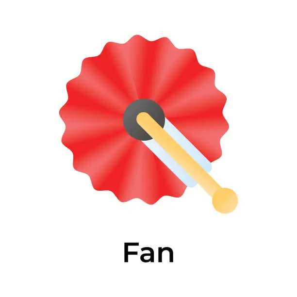 Vector illustration of Premium icon of chinese fan modern design style, ready to use vector.