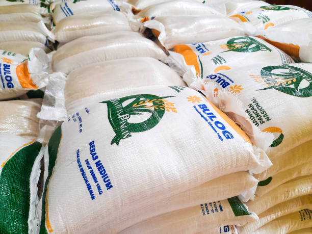 Bulog rice ready to be distributed to village communities Pariaman, Indonesia - January 31, 2024: Bulog rice ready to be distributed to village communities in North Pariaman District, Pariaman City.
This image is suitable for something with the theme of community and government activities silo bag stock pictures, royalty-free photos & images
