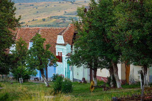 Viscri, Brasov, Romania - July 04, 2022: The Village of Viscri in Romania