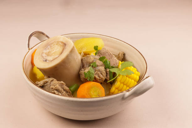 istock Caldo De Res is a Mexican Beef Soup Made with Beef Bones, Potatoes, Corn and Vegetables. 1974561805