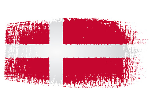 Denmark Without Background Brush Stroke With Denmark Flag Isolated On Transparent Background ...