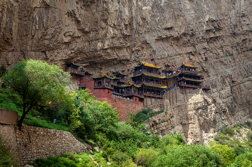 Xuankong, Shanxi, China - August 17, 2014: The Monastery of Xuankong Si in China