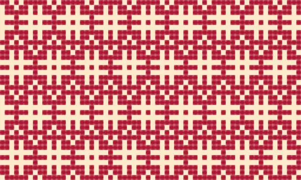 Vector illustration of Seamless Pattern geometric crochet and knitting patterns