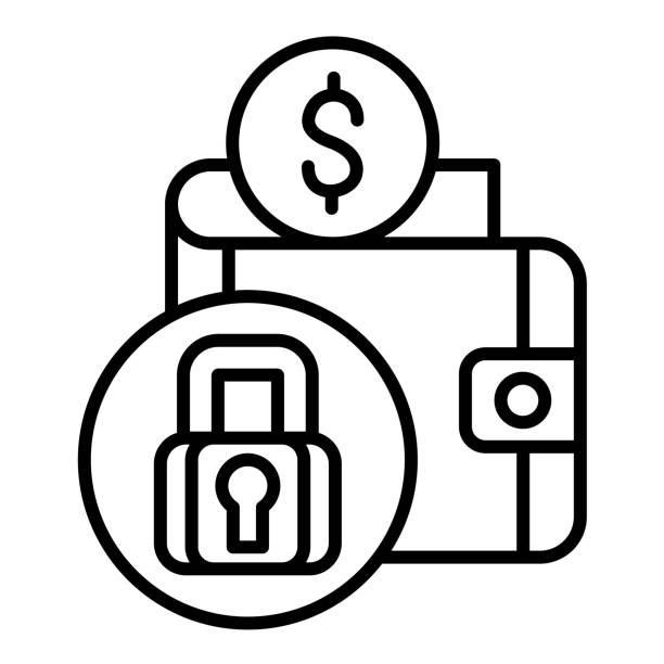 ilustrações de stock, clip art, desenhos animados e ícones de private wallet icon - 16705