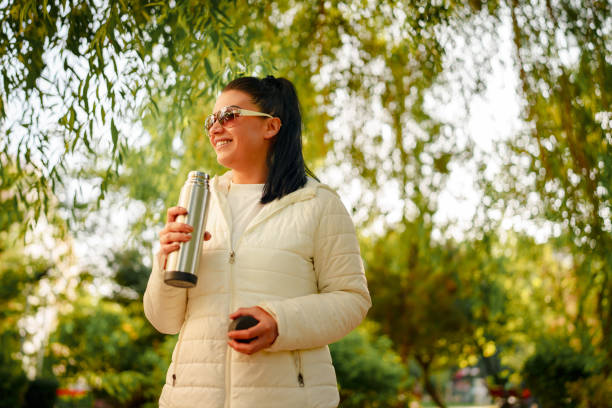 A day in life of a woman walking outdoor