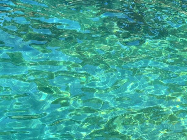 istock Water surface glittering blue green watercolor. 1974643712