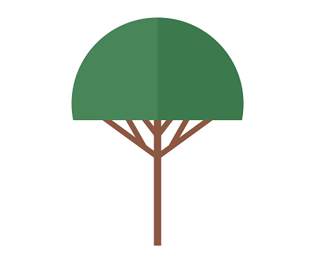 Tree vector illustration. Trees are lungs earth, producing oxygen and absorbing carbon dioxide The delicate balance ecosystem relies on presence diverse flora and fauna The rhythmic cycle growth