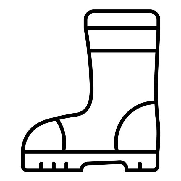 ilustrações, clipart, desenhos animados e ícones de rubber boots icon - 16626