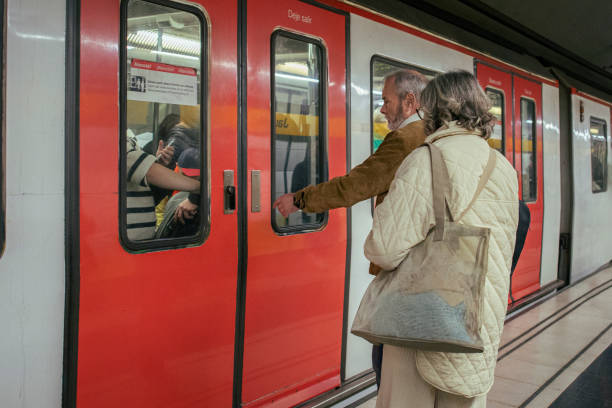 istock Senior couple in the subway 1974674943