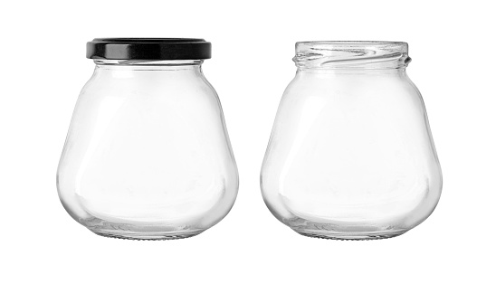isolated jar set over white