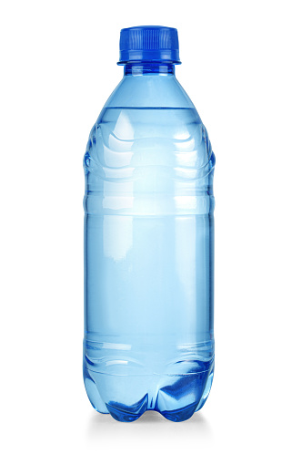 Water bottle isolated on white background with clipping path