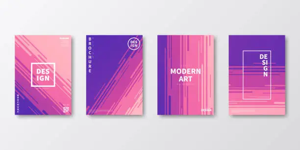 Vector illustration of Brochure template layout, Pink cover design, business annual report, flyer, magazine