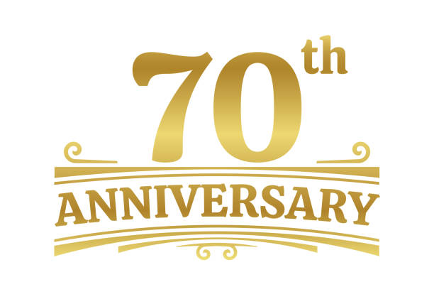 istock 70 years anniversary logo, icon or badge. 70th birthday, jubilee celebration, wedding, invitation card design element. Vector illustration. 1974735635