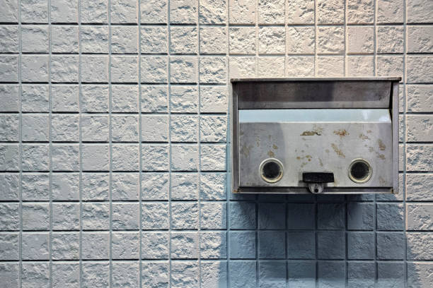 istock Vintage Metal Mail Box on Wall. 1974746943