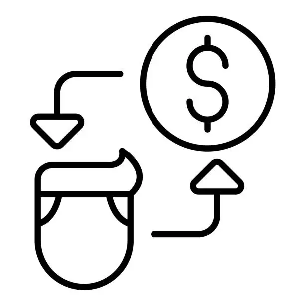 Vector illustration of Cost Per Acquisition Icon