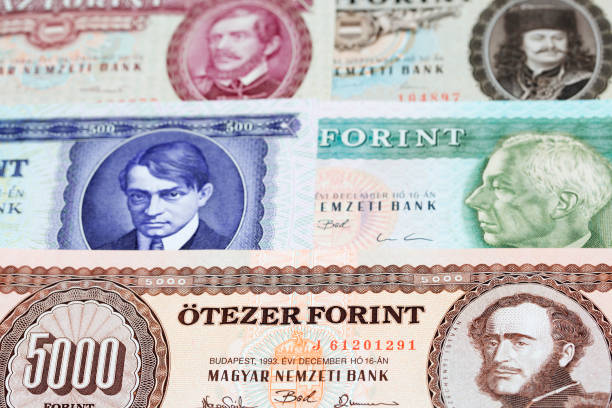 istock Old Hungarian Forint a business background 1974758045