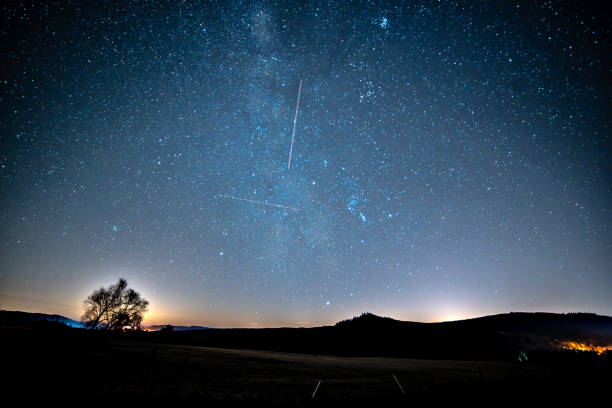 istock Night winter sky full of stars 1974762858