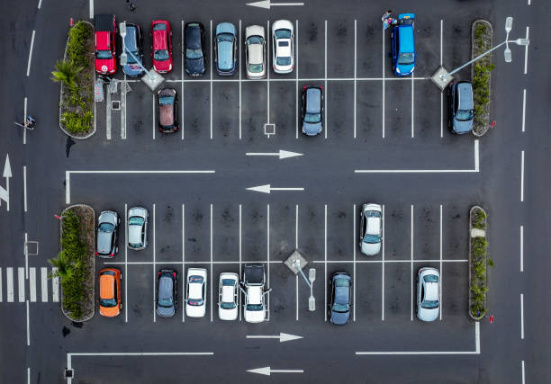istock Aerial View of a Crowded Parking Lot 1974826775