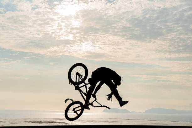 istock Freestyle cyclist practicing street BMX 1974834864