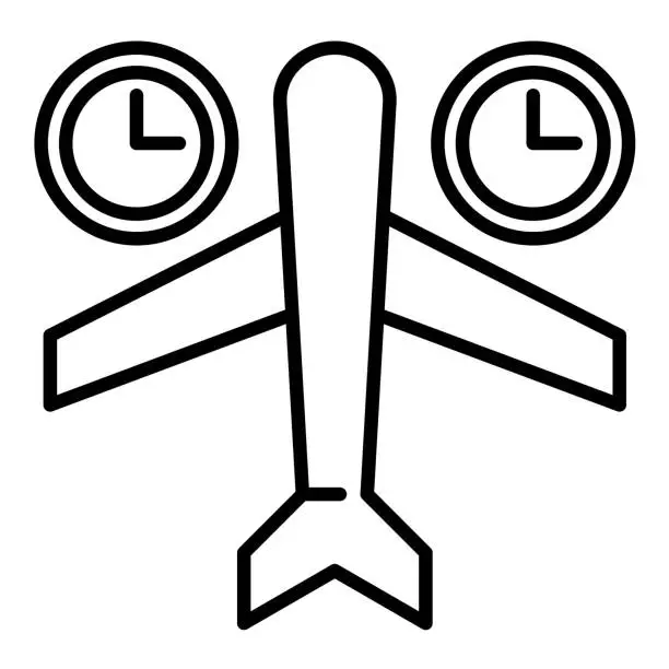 Vector illustration of Jet Lag Icon
