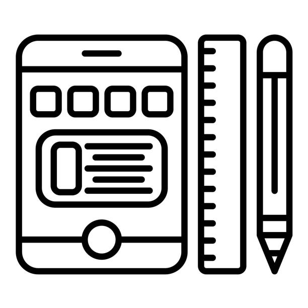 illustrations, cliparts, dessins animés et icônes de icône ui ux designer - 15805