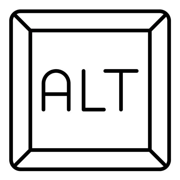 Vector illustration of Alt Text Icon