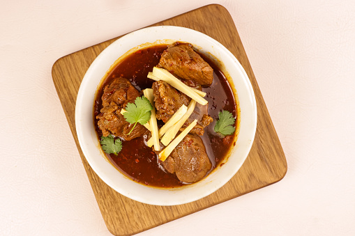 Nihari or Beef Shank Stew is Indian Beef Stew with Large Chunks of Beef Shanks in a Gravy Sauce.