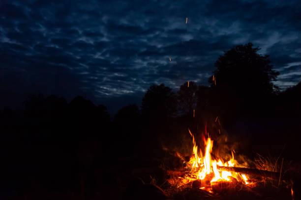 istock The image shows a fire burning in a dark setting. The flames are bright and vibrant, contrasting with the darkness around them. 1974916094