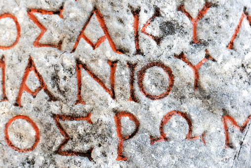 Ancient greek script