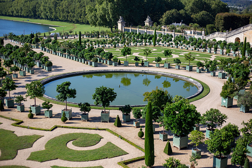 On September 14, 2021, a captivating image showcases the enchanting gardens of Versailles in France from various perspectives.