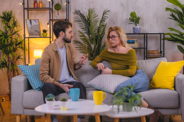 istock Young couple arguing and fighting at home 1974967857