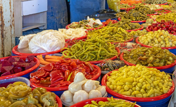 istock Pickled vegetables on market stall 1975003525