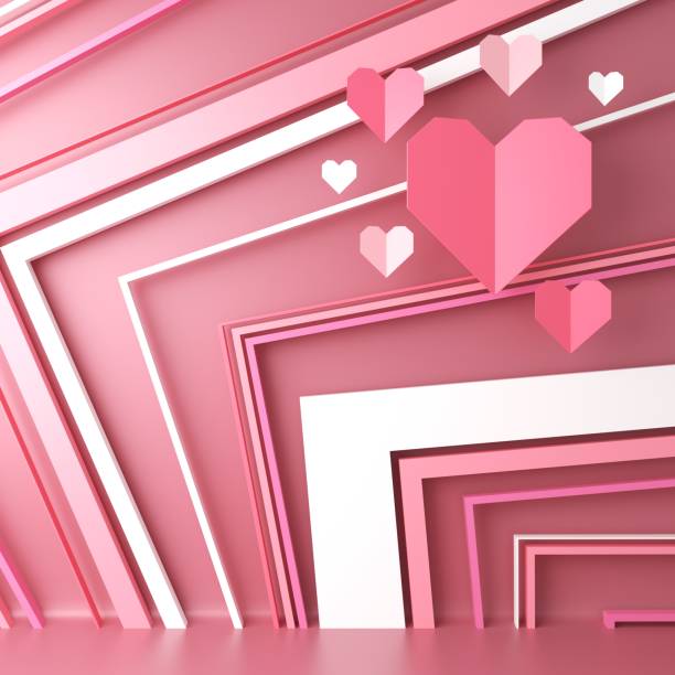 istock valentine day 3D illustration. red design background. celebration decoration love art 1975009421