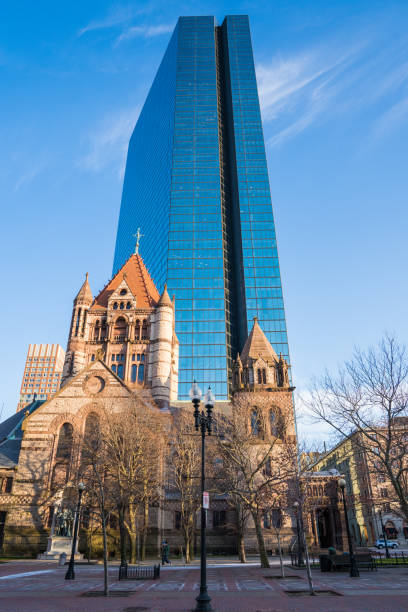 istock Harmonious Contrast: Trinity Church and Modern Architecture at Dawn in Boston 1975019088