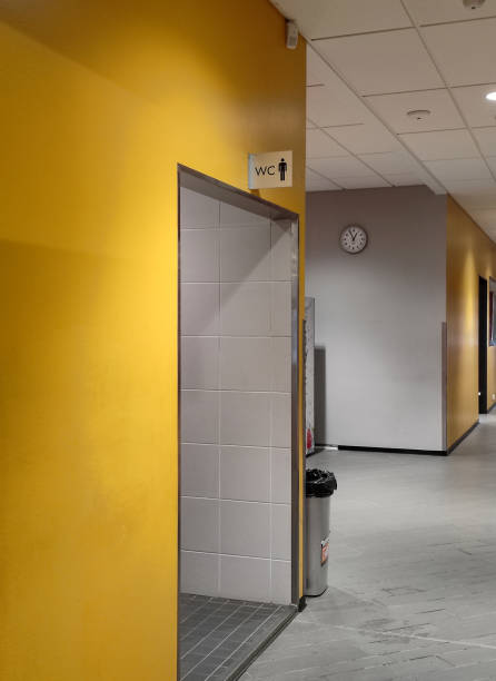 istock Public men's restroom. Entrance 1975047134