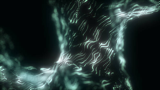 istock Futuristic sci-fi circle portal in space. 3D tunnel with dots. Connection big data. Abstract technology wave. Analysis a network connection. Particle flow by vortex. 3D rendering. 1975058344