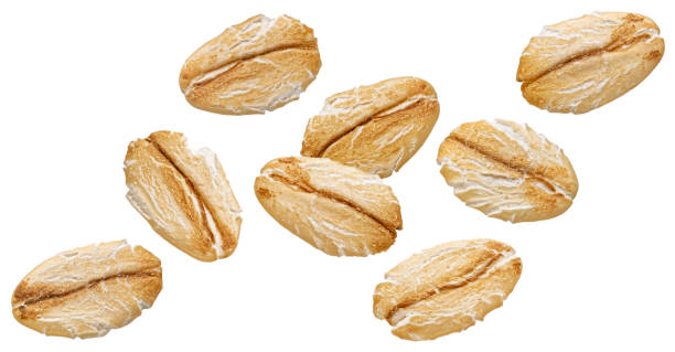 istock Oat flakes isolated on white background 1975071660