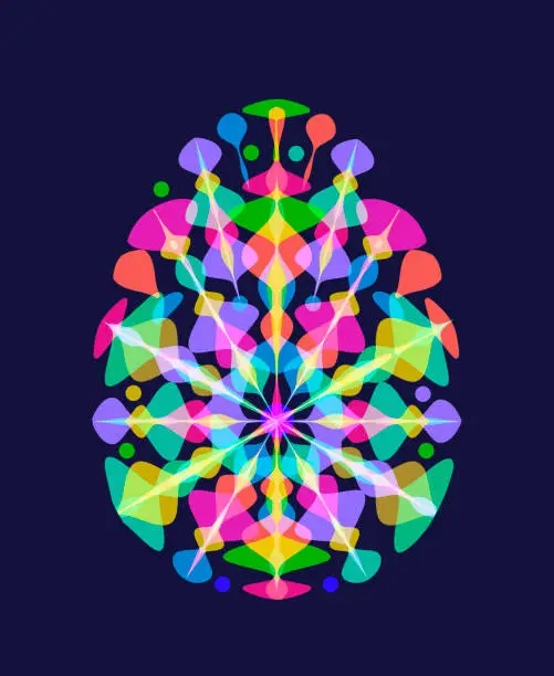 Vector illustration of Kaleidoscope Pattern Easter Egg