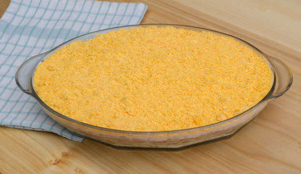 istock Christmas salad with eggs and canned tuna with visible layers 1975088333