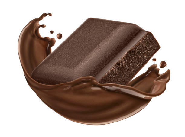 istock Chocolate bar with splash isolated on white background 1975096339