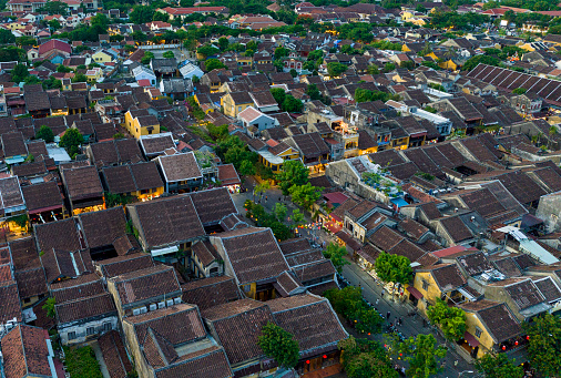 Aerial shot of Hoi An ancient town, Quang Nam province