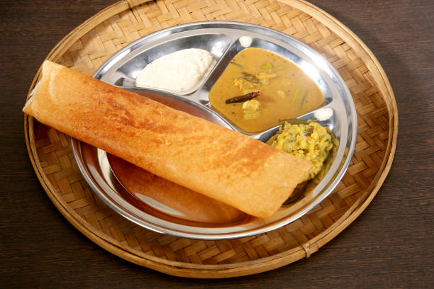 istock Crispy Masala Dosa Or Dosa Sambar With Chutney 1975176003