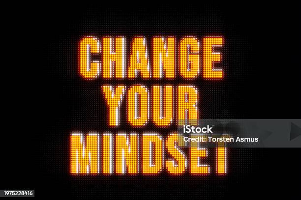 Mindset Change Signs Change Your Mindset Stock Illustration - Download Image Now ...