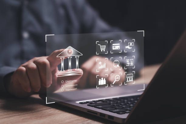 istock Digital marketing and cybersecurity concept, Businessman use laptop security encryption on internet, Log-in to bank financial transactions online banking, financial protection, Cybersecurity private 1975235901